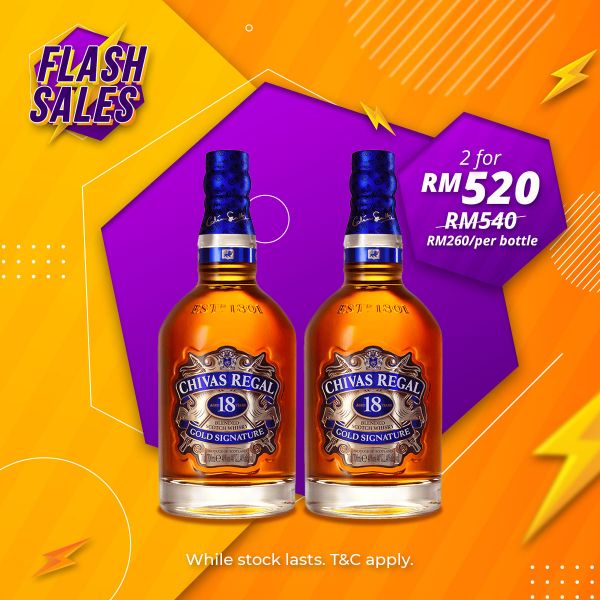Flash Sale - Chivas Regal 18 Years Old Blended Scotch [750ML] x 2