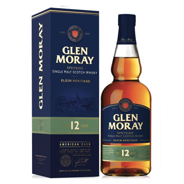 Glen Moray Heritage 12 Years Single Malt [700ML], bottle, with box