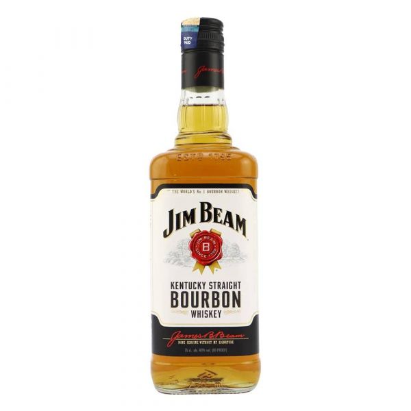 Jim Beam White Label Bourbon Whisky (750ml), bottle
