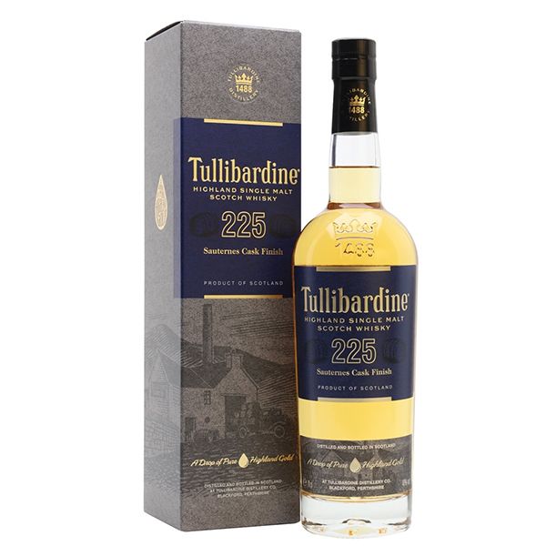 Tullibardine 225 Sauternes Cask Finish Highland Single Malt Scotch Whisky (700ml), bottle, with box 