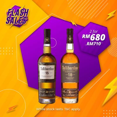 Flash Sale - Tullibardine 18 & 15 Years Highland Single Malt [700ML]