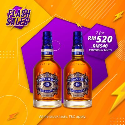 Flash Sale - Chivas Regal 18 Years Old Blended Scotch [750ML] x 2