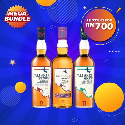 Mega Big Bundle - Talisker Storm, Surge & Skye Island Single Malt [700ML]