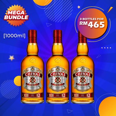 Mega Big Bundle - Chivas Regal 12 Years Old Blended Scotch [1000ML] x 3