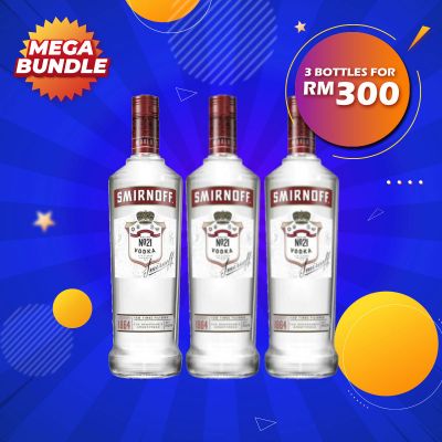 Mega Big Bundle - Smirnoff Red Triple Distilled Vodka [1000ML]